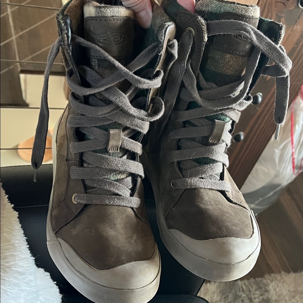 Keen Brown High-Top Women's Sneakers